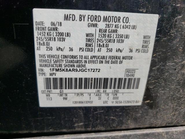 Photo 10 from auction – 2018 FORD EXPLORER P with VIN 1FM5K8AR9JGC17272