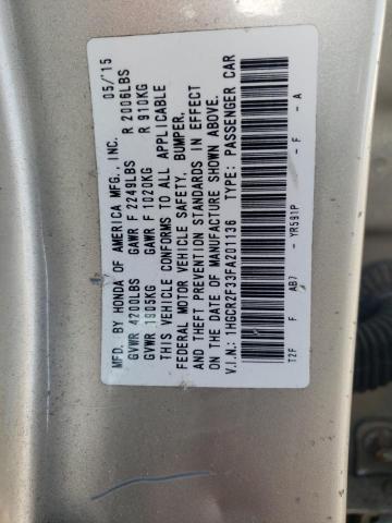 Photo 10 from auction – 2015 HONDA ACCORD LX with VIN 1HGCR2F33FA201136