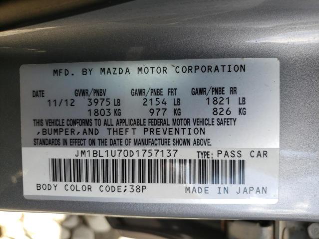 Photo 10 from auction – 2013 MAZDA 3 I with VIN JM1BL1U70D1757137
