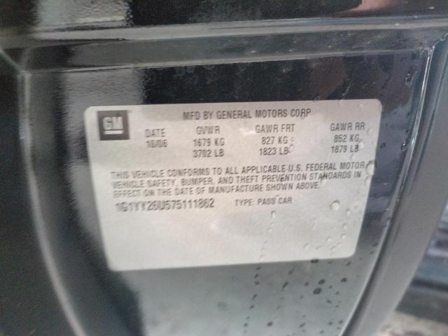 Photo 10 from auction – 2007 CHEVROLET CORVETTE with VIN 1G1YY26U575111862