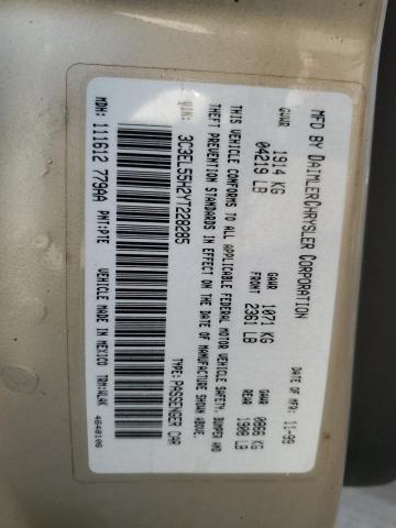 Photo 10 from auction – 2000 CHRYSLER SEBRING JX with VIN 3C3EL55H2YT228285
