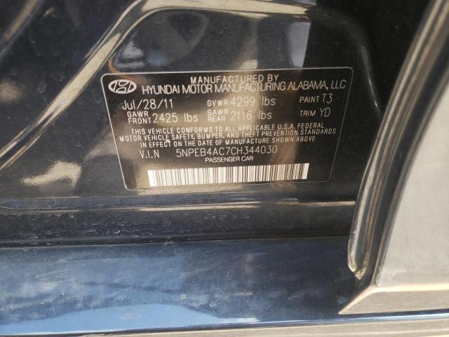 Photo 10 from auction – 2012 HYUNDAI SONATA GLS with VIN 5NPEB4AC7CH344030