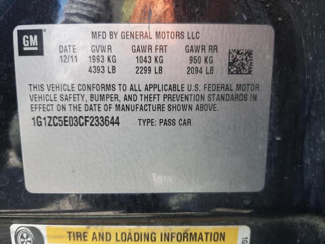 Photo 10 from auction – 2012 CHEVROLET MALIBU 1LT with VIN 1G1ZC5E03CF233644