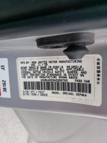 Photo 10 from auction – 2010 TOYOTA COROLLA BA with VIN 1NXBU4EE9AZ289765