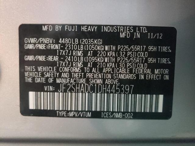 Photo 10 from auction – 2013 SUBARU FORESTER 2 with VIN JF2SHADC1DH445397