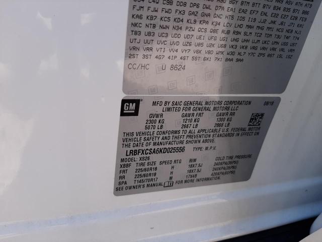 Photo 10 from auction – 2019 BUICK ENVISION E with VIN LRBFXCSA6KD025556