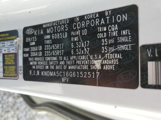 Photo 10 from auction – 2016 KIA SEDONA L with VIN KNDMA5C16G6152517