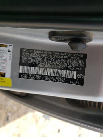 Photo 10 from auction – 2009 TOYOTA COROLLA BA with VIN JTDBL40E599063252