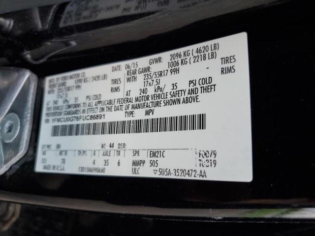 Photo 10 from auction – 2015 FORD ESCAPE SE with VIN 1FMCU0G76FUC86891
