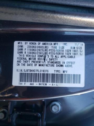 Photo 10 from auction – 2015 ACURA RDX with VIN 5J8TB4H37FL019375