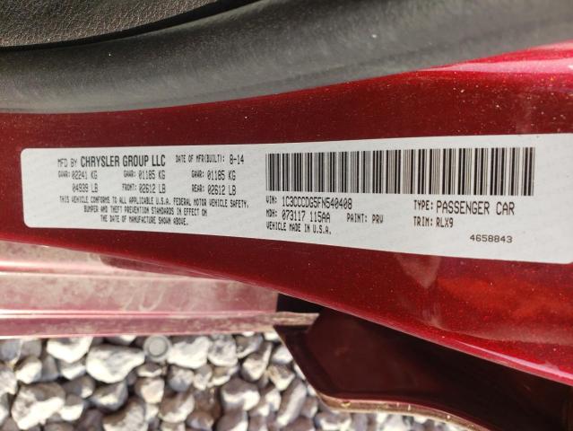 Photo 10 from auction – 2015 CHRYSLER 200 S with VIN 1C3CCCDG5FN540408