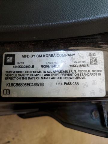 Photo 10 from auction – 2014 CHEVROLET SPARK LS with VIN KL8CB6S96EC466763