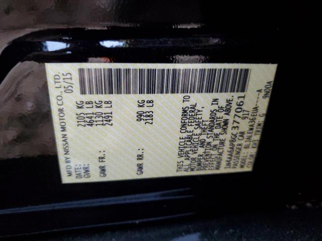 Photo 10 from auction – 2016 NISSAN MAXIMA 3.5 with VIN 1N4AA6AP8GC377061