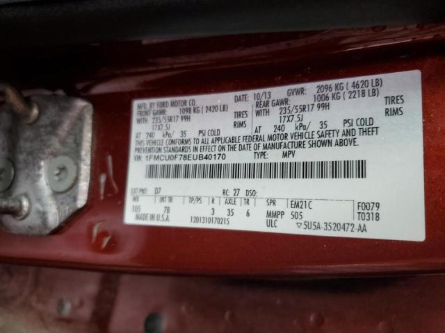 Photo 10 from auction – 2014 FORD ESCAPE S with VIN 1FMCU0F78EUB40170
