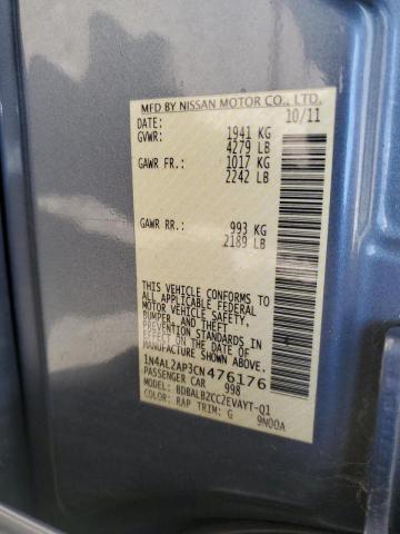 Photo 10 from auction – 2012 NISSAN ALTIMA BAS with VIN 1N4AL2AP3CN476176