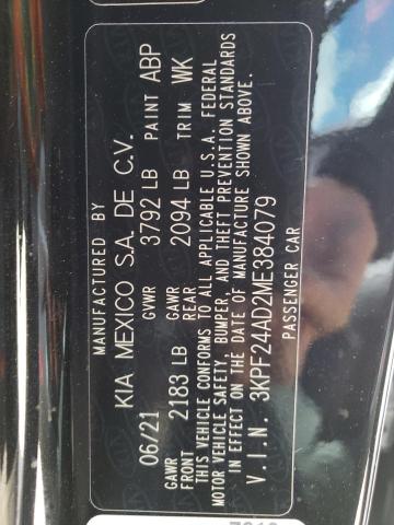 Photo 10 from auction – 2021 KIA FORTE FE with VIN 3KPF24AD2ME384079