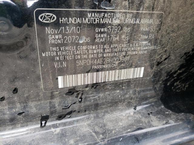 Photo 10 from auction – 2011 HYUNDAI ELANTRA GL with VIN 5NPDH4AE2BH003967