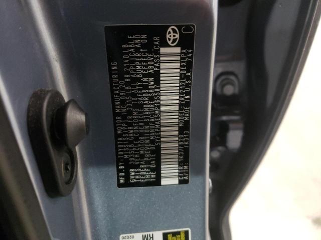 Photo 10 from auction – 2021 TOYOTA COROLLA LE with VIN 5YFEPMAE5MP165587