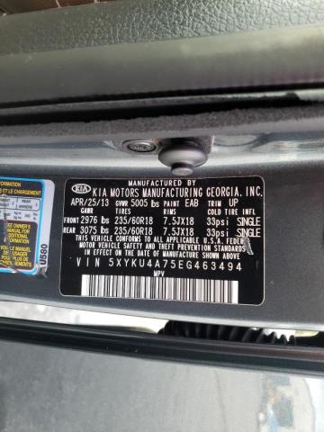 Photo 10 from auction – 2014 KIA SORENTO EX with VIN 5XYKU4A75EG463494
