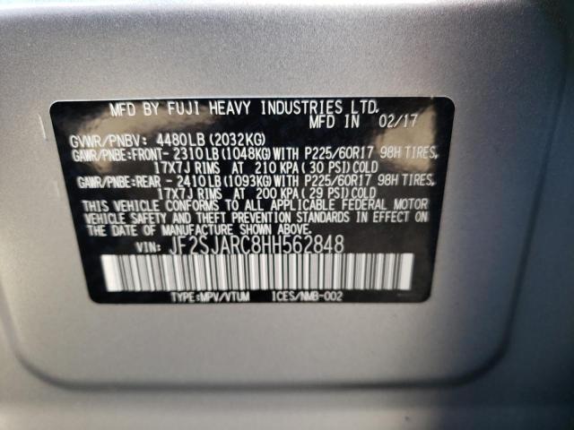 Photo 10 from auction – 2017 SUBARU FORESTER 2 with VIN JF2SJARC8HH562848