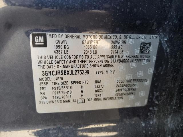 Photo 10 from auction – 2018 CHEVROLET TRAX PREMI with VIN 3GNCJRSBXJL275299