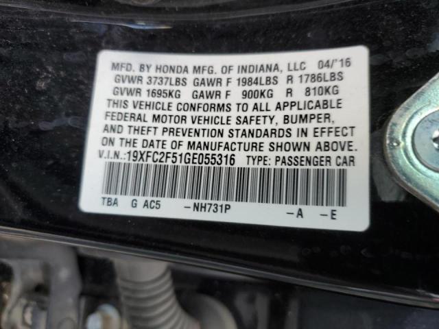 Photo 10 from auction – 2016 HONDA CIVIC LX with VIN 19XFC2F51GE055316