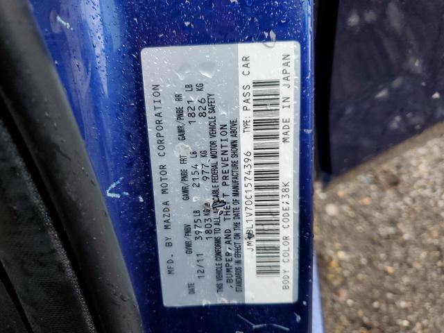 Photo 10 from auction – 2012 MAZDA 3 I with VIN JM1BL1V70C1574396