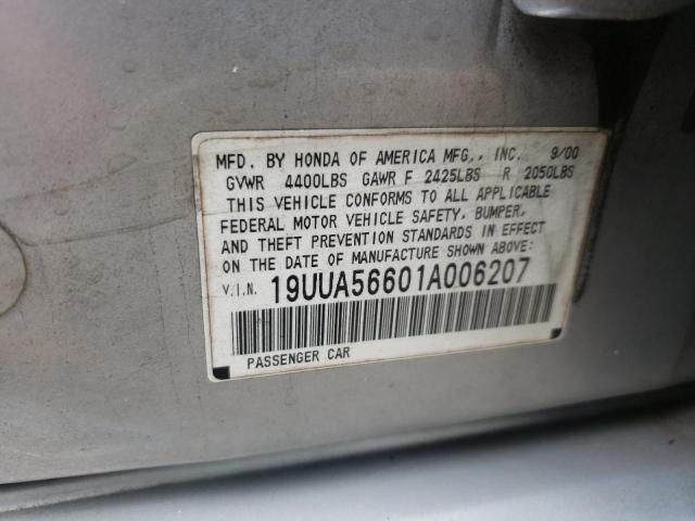 Photo 10 from auction – 2001 ACURA 3.2TL with VIN 19UUA56601A006207