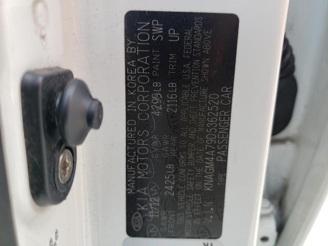 Photo 10 from auction – 2013 KIA OPTIMA LX with VIN KNAGM4A79D5362520