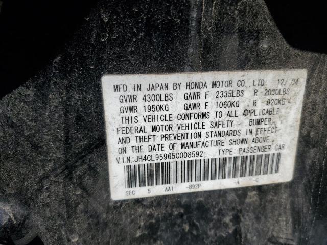 Photo 10 from auction – 2005 ACURA TSX with VIN JH4CL95965C008592