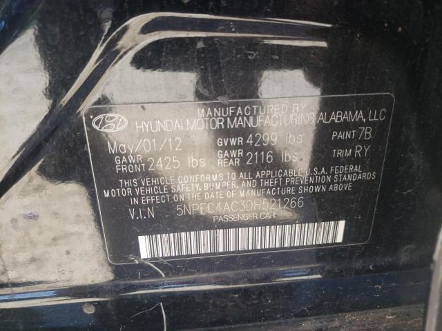 Photo 10 from auction – 2013 HYUNDAI SONATA SE with VIN 5NPEC4AC3DH521266