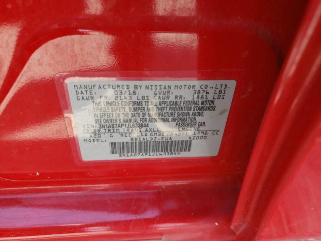 Photo 10 from auction – 2018 NISSAN SENTRA S with VIN 3N1AB7AP1JL633844