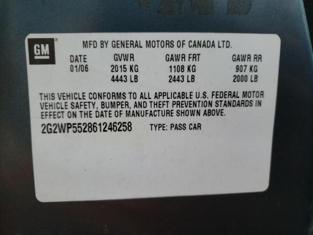 Photo 10 from auction – 2006 PONTIAC GRAND PRIX with VIN 2G2WP552861246258