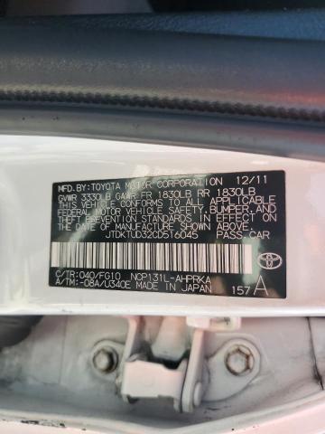 Photo 10 from auction – 2012 TOYOTA YARIS with VIN JTDKTUD32CD516045