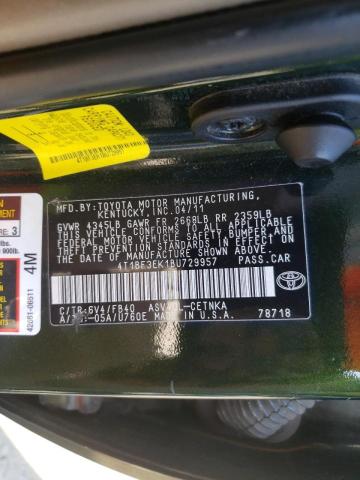 Photo 10 from auction – 2011 TOYOTA CAMRY BASE with VIN 4T1BF3EK1BU729957