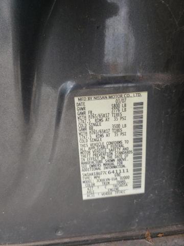 Photo 10 from auction – 2007 NISSAN PATHFINDER with VIN 5N1AR18U77C641111