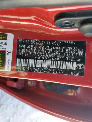 Photo 10 from auction – 2014 TOYOTA CAMRY L with VIN 4T1BF1FK0EU733358