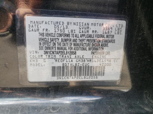 Photo 10 from auction – 2014 NISSAN VERSA with VIN 3N1CN7AP2EL812058