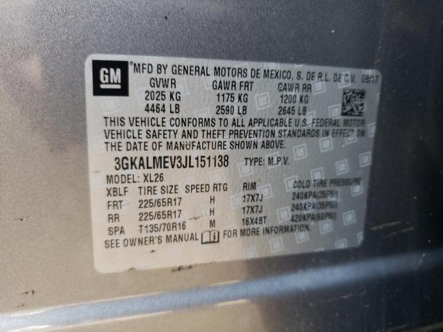 Photo 10 from auction – 2018 GMC TERRAIN SL with VIN 3GKALMEV3JL151138