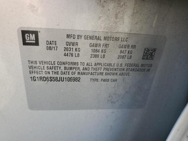 Photo 10 from auction – 2018 CHEVROLET VOLT PREMI with VIN 1G1RD6S58JU106982