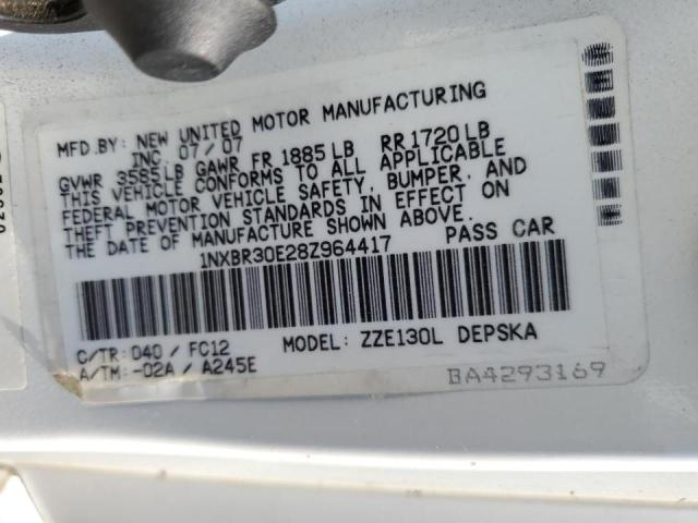 Photo 10 from auction – 2008 TOYOTA COROLLA CE with VIN 1NXBR30E28Z964417