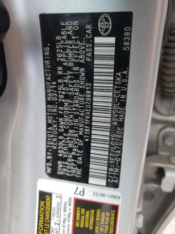 Photo 10 from auction – 2014 TOYOTA CAMRY L with VIN 4T1BF1FK4EU798813