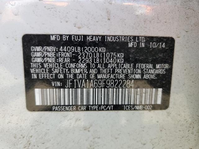 Photo 10 from auction – 2015 SUBARU WRX with VIN JF1VA1A69F9822284