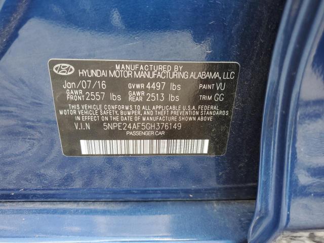 Photo 10 from auction – 2016 HYUNDAI SONATA SE with VIN 5NPE24AF5GH376149