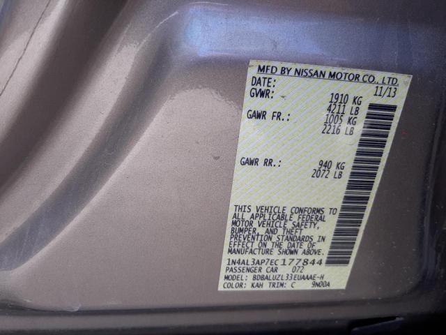 Photo 10 from auction – 2014 NISSAN ALTIMA 2.5 with VIN 1N4AL3AP7EC177844