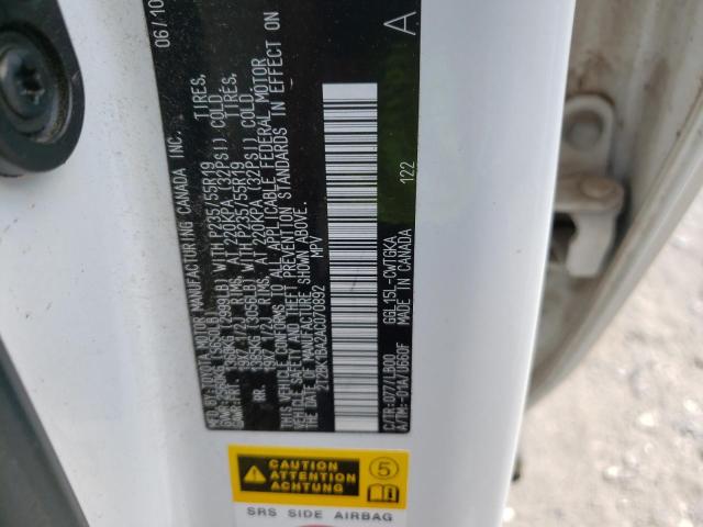 Photo 10 from auction – 2010 LEXUS RX 350 with VIN 2T2BK1BA2AC070892