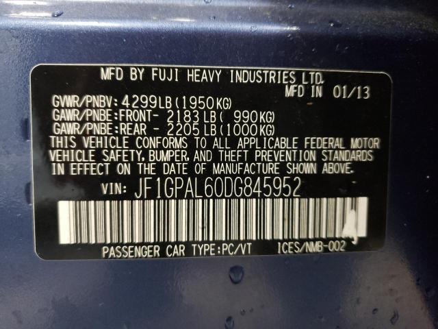 Photo 10 from auction – 2013 SUBARU IMPREZA SP with VIN JF1GPAL60DG845952