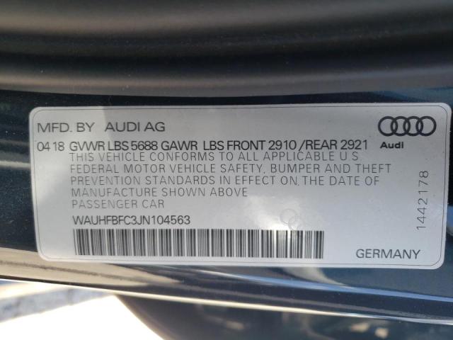 Photo 10 from auction – 2018 AUDI S6 PRESTIG with VIN WAUHFBFC3JN104563