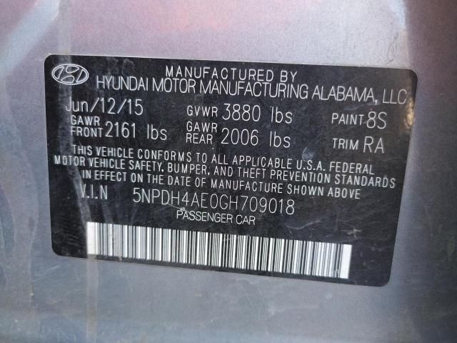 Photo 10 from auction – 2016 HYUNDAI ELANTRA SE with VIN 5NPDH4AE0GH709018