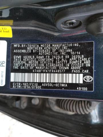 Photo 10 from auction – 2015 TOYOTA CAMRY LE with VIN 4T4BF1FK1FR448577